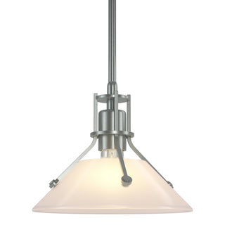 Buy vintage-platinum-with-frosted-glass-fd-glass-and-white-shade Henry Mini Pendant by Hubbardton Forge