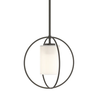 Buy dark-smoke-with-opal-glass-gg-glass-and-white-shade Interlude Mini Pendant by Hubbardton Forge