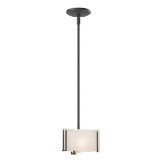 Buy black-with-white-art-glass-bb-glass-and-white-shade Exos Glass Mini Pendant by Hubbardton Forge