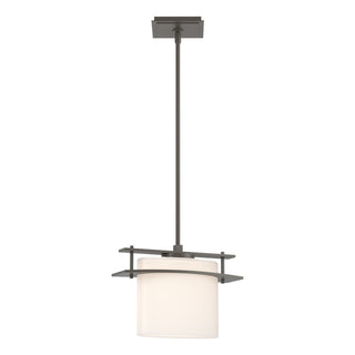 Buy dark-smoke-with-opal-glass-gg-glass-and-white-shade Ellipse Mini Pendant by Hubbardton Forge
