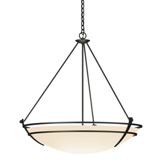 Buy black-with-opal-glass-gg-glass-and-opal-shade Tryne Chandelier by Hubbardton Forge