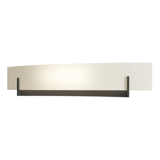 Buy dark-smoke-with-opal-glass-gg-glass-and-white-shade Axis Sconce by Hubbardton Forge