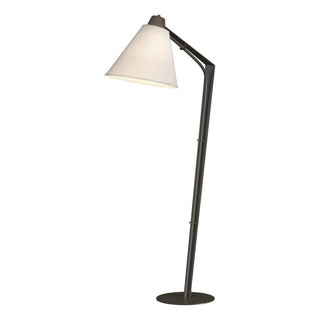 Buy dark-smoke-with-flax-shade-se-glass-and-white-shade Reach Floor Lamp by Hubbardton Forge
