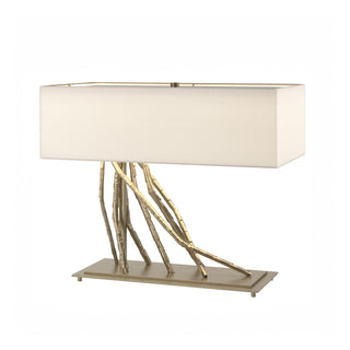 Buy soft-gold-with-flax-shade-se-glass-and-natural-cream-shade Brindille Table Accent Lamp by Hubbardton Forge