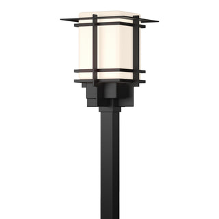Buy coastal-black-with-opal-glass-gg-glass-and-white-shade Tourou Post Lantern by Hubbardton Forge