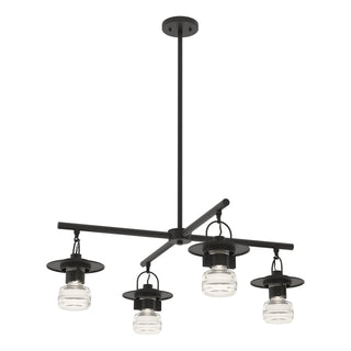 Buy coastal-black-with-clear-glass-zm-glass-and-clear-shade Mason Pendant by Hubbardton Forge