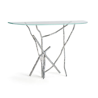 Buy sterling-with-glass-top-va-glass Brindille Console Table by Hubbardton Forge