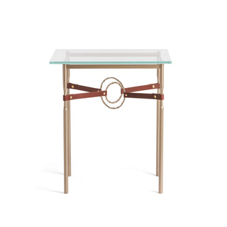 Buy soft-gold-with-glass-top-va-glass Equus Side Table by Hubbardton Forge