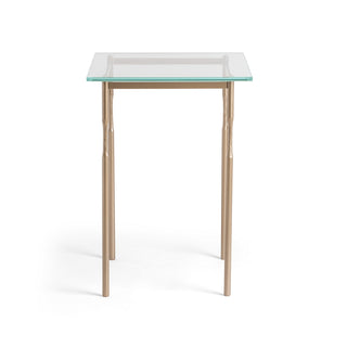 Buy soft-gold-with-glass-top-va-glass Senza Side Table by Hubbardton Forge