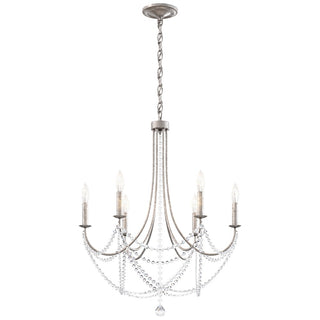 Buy antique-silver-and-clear-shade Verdana Chandelier by Schonbek