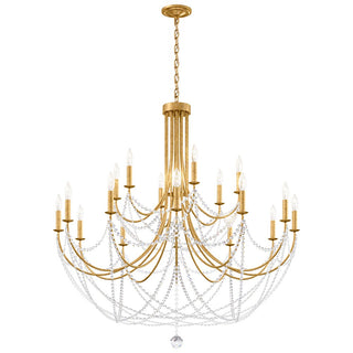 Buy heirloom-gold-and-clear-shade Verdana Chandelier by Schonbek