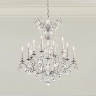 Buy antique-silver-and-clear-shade Renaissance Nouveau Chandelier by Schonbek