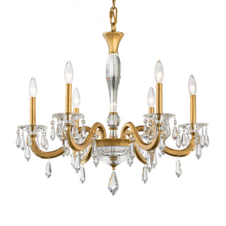 Buy heirloom-gold-and-clear-shade Napoli Outdoor (Damp) Chandelier by Schonbek