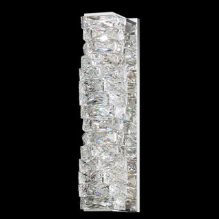 Buy stainless-steel-with-clear-crystal-glass-and-clear-shade Glissando Sconce by Schonbek