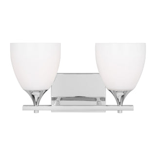 Buy chrome-with-milk-glass-and-white-shade Toffino Vanity by Visual Comfort Studio