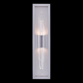 Buy polished-chrome-matte-white-and-clear-shade Lucca Esterno Outdoor (Wet) Wall Sconce by Allegri