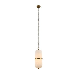 Buy winter-brass-and-natural-cream-shade Volterra Pendant by Kalco