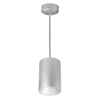 Buy white-and-silver-gray-shade Cylinder Ilene Outdoor (Damp) Pendant by Nora Lighting