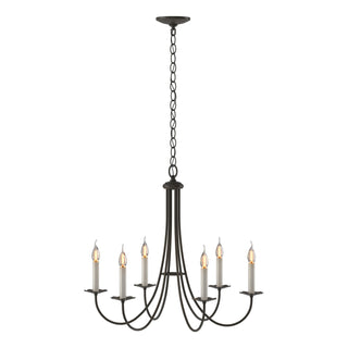 Buy dark-smoke Simple Lines Chandelier by Hubbardton Forge