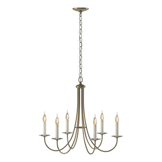 Buy soft-gold Simple Lines Chandelier by Hubbardton Forge