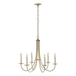 Buy modern-brass Simple Lines Chandelier by Hubbardton Forge
