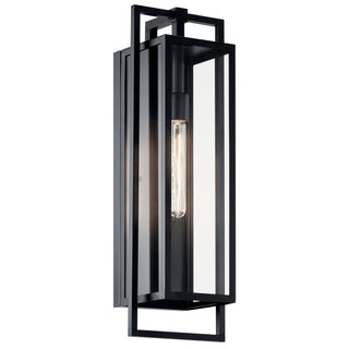 Buy black-with-clear-glass-and-clear-seedy-shade Goson Outdoor (Wet) Sconce by Kichler