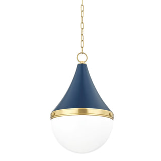 Buy aged-brass-soft-navy Ciara Outdoor (Damp) Pendant by Mitzi
