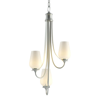 Buy vintage-platinum-with-opal-glass-gg-glass-and-white-shade Flora Chandelier by Hubbardton Forge