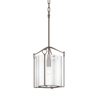 Buy bronze-with-clear-glass-zm-glass-and-clear-textured-shade Bow Pendant by Hubbardton Forge