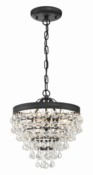 Buy matte-black Calypso Outdoor (Damp) Chandelier by Crystorama