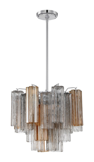 Buy polished-chrome-with-tronchi-glass-glass Addis Chandelier by Crystorama