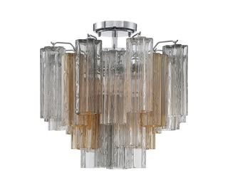 Buy polished-chrome-with-tronchi-glass-glass Addis Semi Flush Mount Light by Crystorama
