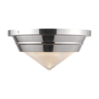 Buy polished-nickel-prismatic-glass-and-clear-textured-shade Willard Flush Mount Ceiling Light by Alora