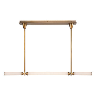 Buy vintage-brass-frosted-ribbed-glass Edwin Pendant by Alora