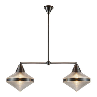 Buy urban-bronze-prismatic-glass-and-clear-textured-shade Willard Pendant by Alora