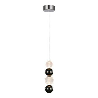 Buy polished-nickel-with-clear-carved-acrylic-glass-and-clear-textured-shade Onyx Pendant by Alora