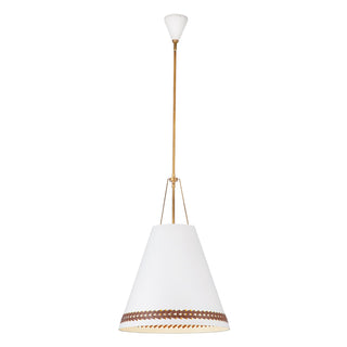 Buy matte-white-hazelnut-leather Brickell Pendant by Alora