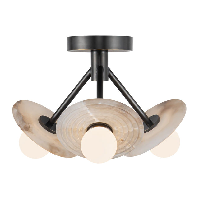 Dahlia Semi-Flush Mount Flush Mount Ceiling Light by Alora
