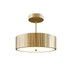 Vintage Brass with Frosted Glass Glass and Frosted Shade