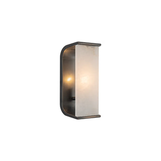Buy urban-bronze-alabaster-with-alabaster-glass Abbott Outdoor (Damp) Wall Sconce by Alora
