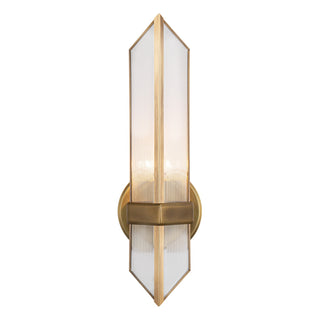 Buy ribbed-glass-vintage-brass Cairo Outdoor (Damp) Sconce by Alora