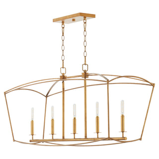 Buy gold-leaf Mantle Outdoor (Damp) Chandelier by Quorum