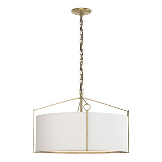 Buy modern-brass-with-natural-anna-shade-sf-glass-and-white-shade Bow Pendant by Hubbardton Forge