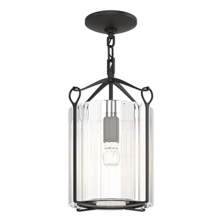 Buy black-with-clear-glass-zm-glass-and-clear-textured-shade Bow Semi-Flush Mount Ceiling Light by Hubbardton Forge