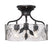 Natural Black with Hammered Water Glass Glass and Clear Textured Shade