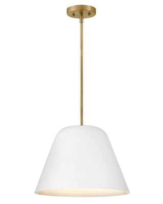 Buy lacquered-brass-and-white-shade Madi Pendant by Lark