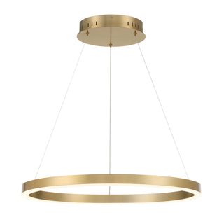 Buy gold-with-ring-white-glass-glass Spunto Chandelier by Eurofase