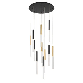 Buy gold-black Benicio Chandelier by Eurofase