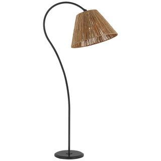 Buy aged-iron-with-8-x-18-x-12-natural-abaca-glass-and-woven-natural-shade Dume Floor Lamp by Visual Comfort Signature