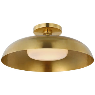 Buy hand-rubbed-antique-brass Cyrus Outdoor (Damp) Flush Mount Ceiling Light by Visual Comfort Signature
